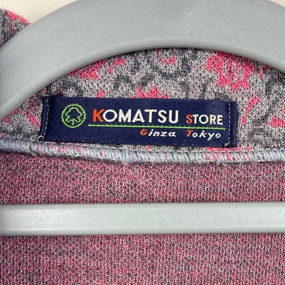 Komatsu Store Ginza Tokyo Women's Japanese Pink and Grey Floral Jacket - Picture 4 of 4